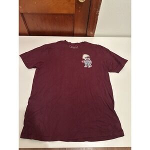 Riot Society Men's T-Shirt Size Large Burgundy Short Sleeve